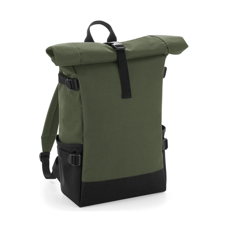 Sac à dos urban vert - rabat enroulable