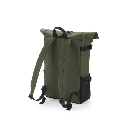 Sac à dos urban vert - rabat enroulable