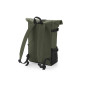 Sac à dos urban vert - rabat enroulable