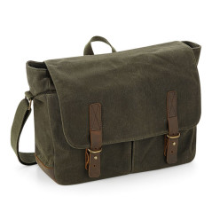 Sacoche huilée vert olive - CARRICK France