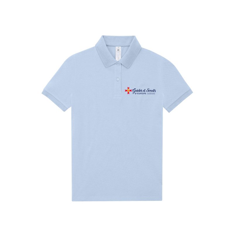 Polo ciel "GSE" femme
